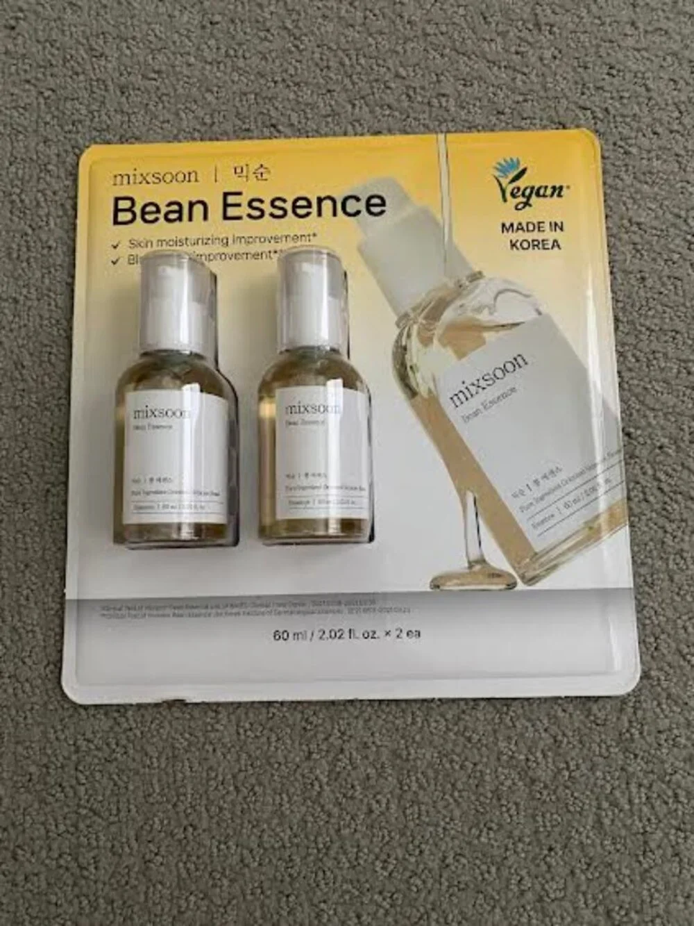 NEW Mixsoon Bean Essence Korean Vegan Exfoliation & Sebum Care, 2 Pack, 120 mL